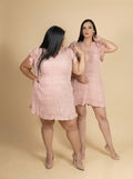 Blush Textured Mini Dress