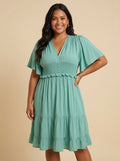 Mint Green Smocked Dress